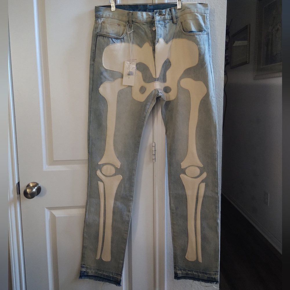 NWT Men's MNML Skeleton Denim Jeans
